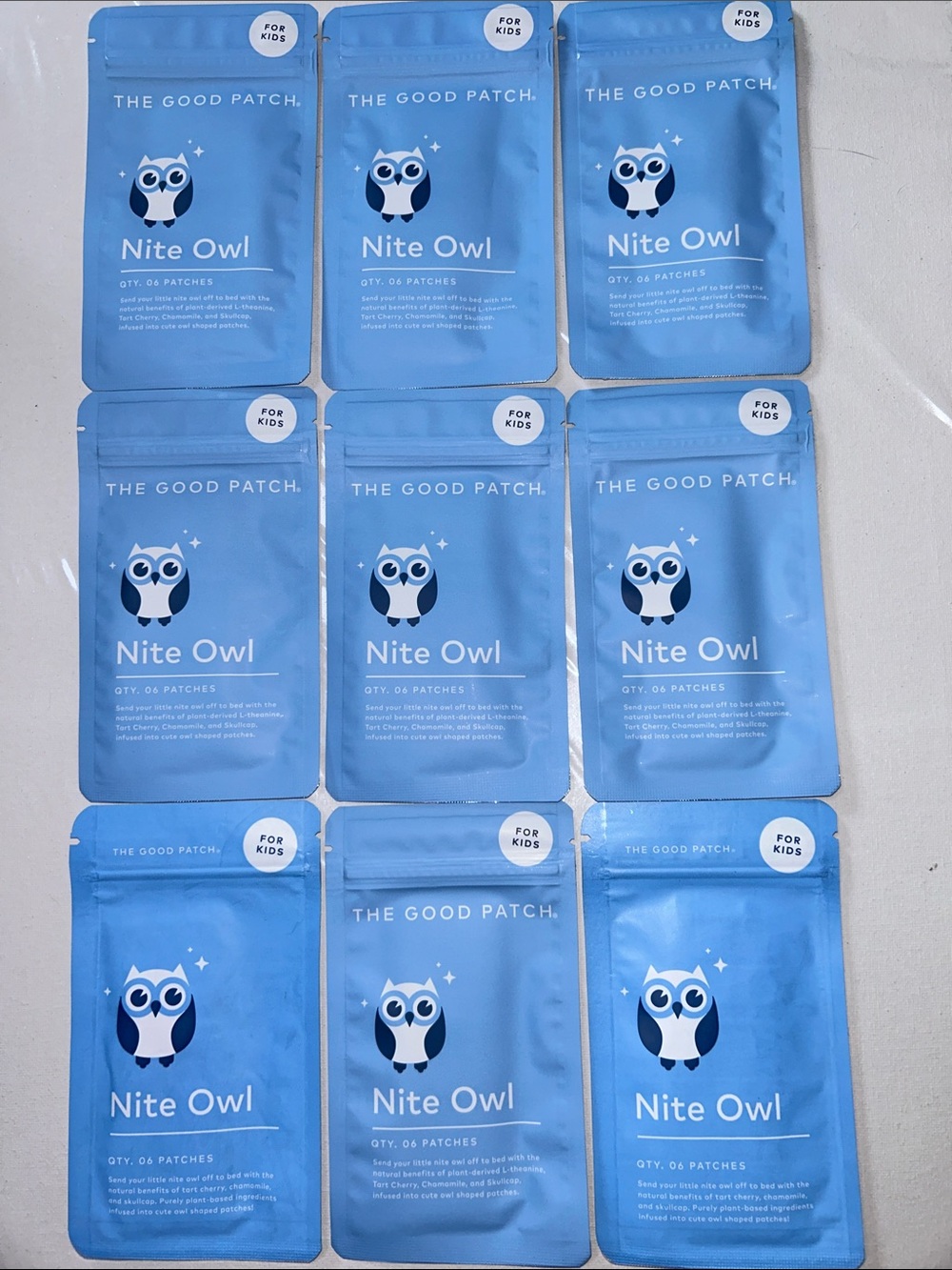 9x The Good Patch Nite Owl Kids Sleep Patches - For Kids